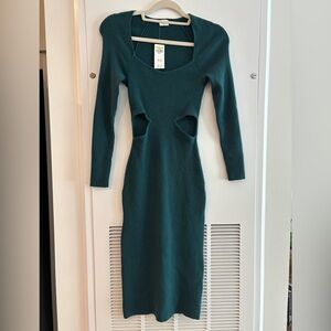 Abercrombie & Fitch Teal Long Sleeve Sweater Dress, NWT